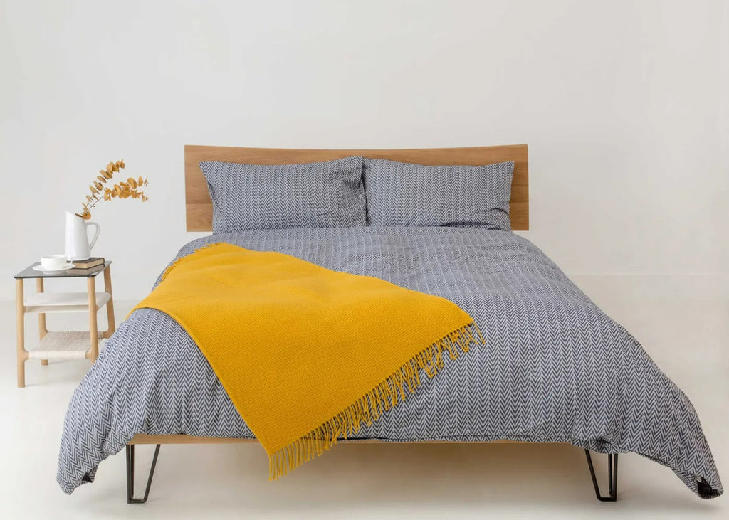 Herringbone Navy Duvet Cover