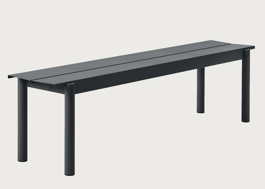 Linear Outdoor Steel Bench