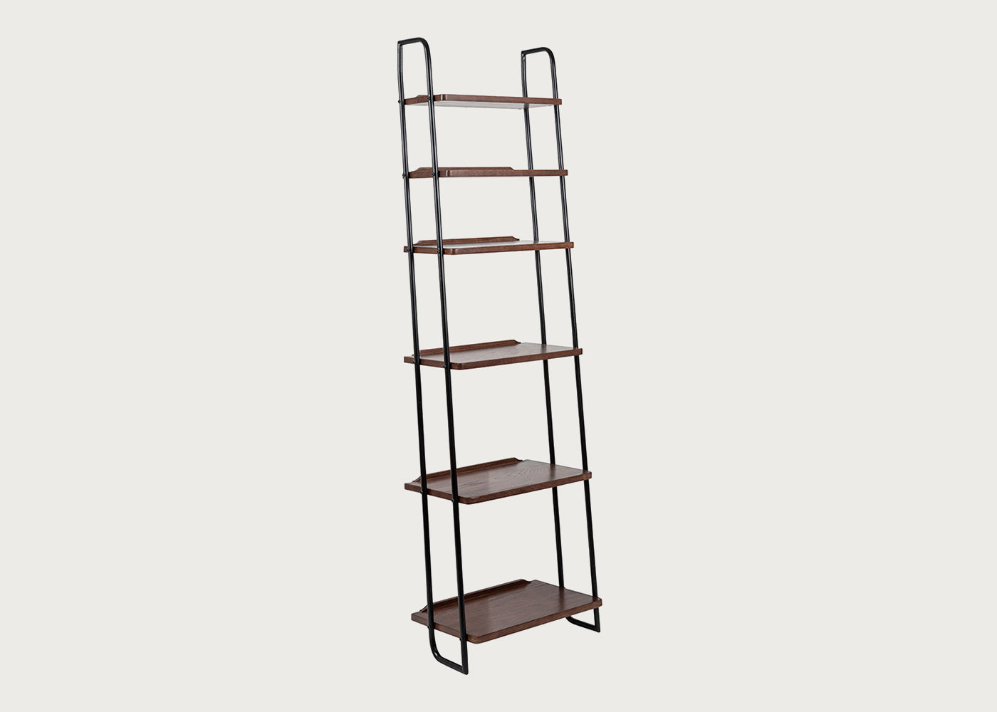 Brunel Lean To Shelves Dark Wood