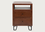 Brunel Bedside Table Dark Wood