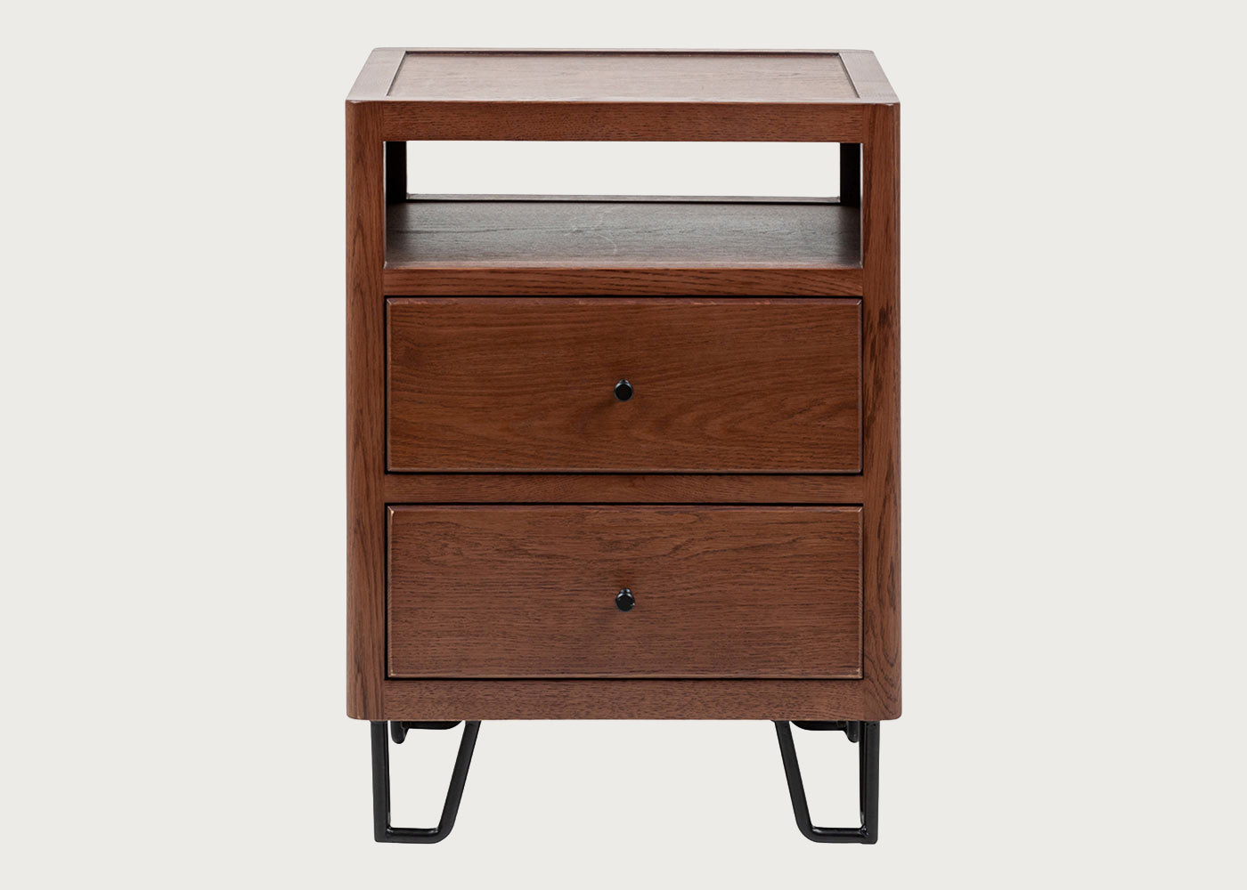 Brunel Bedside Table Dark Wood
