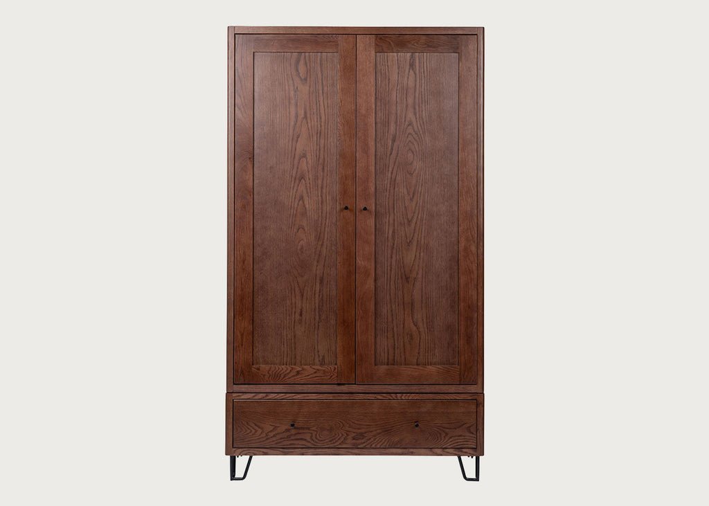 Brunel Double Wardrobe Dark Wood