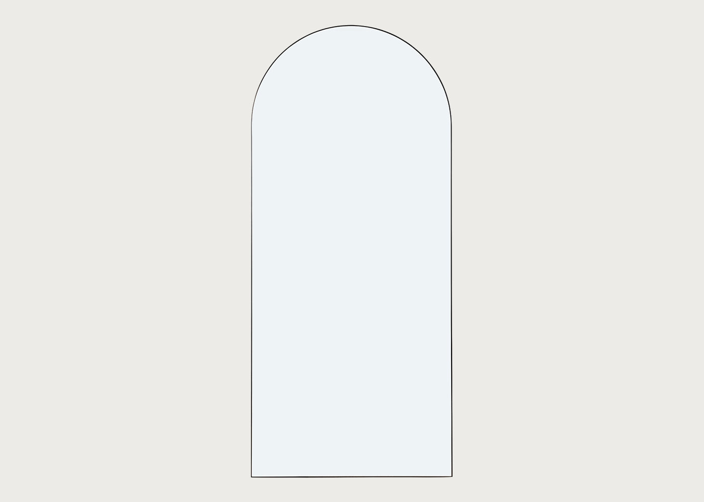 Fine Edge Mirror Arch Floor