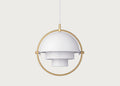 Multi-Lite Pendant Light Small Brass/White