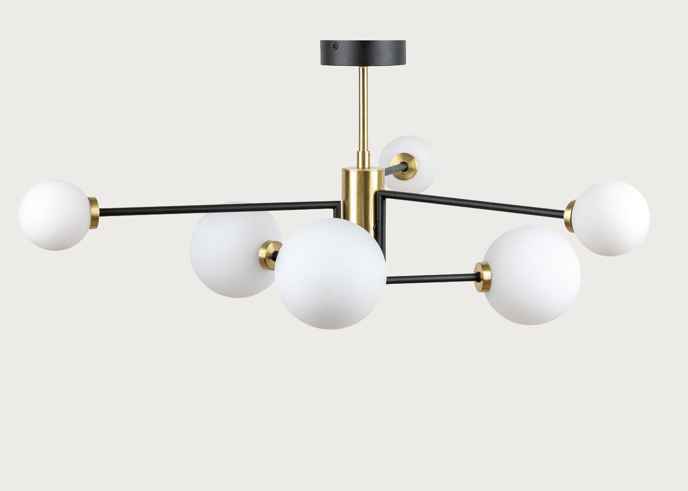 Balance Multi Arm Chandelier Flush Black
