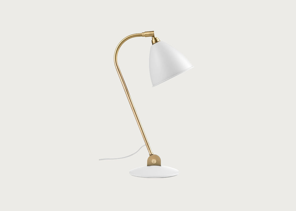 Bestlite BL2 Table Lamp Brass Base White