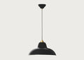 Original 1227 Brass Midi Wide Pendant Jet Black