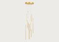 Saber LED Chandelier 12 Light Cluster Pendant Gold