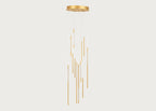 Saber LED Chandelier 12 Light Cluster Pendant Gold