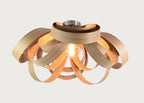 Skipper Flush Ceiling Light Oak