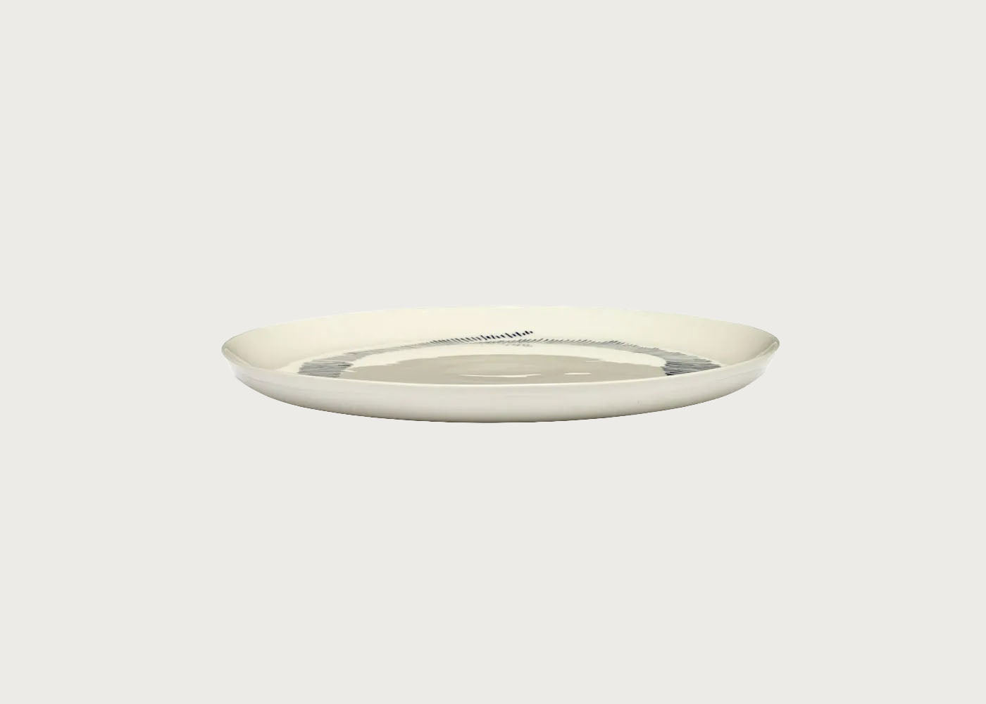 Ottolenghi Feast Swirl Plate White and Blue Large Set of 2