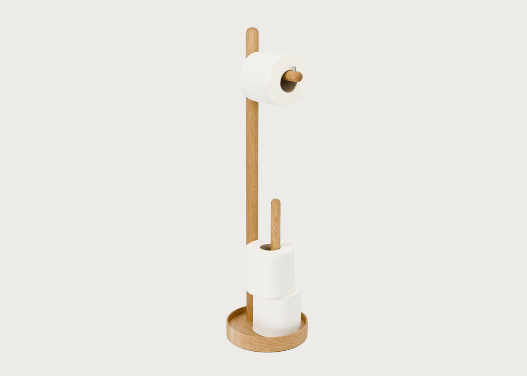 Yoku Freestanding Toilet Roll Holder Round