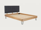 Brunel Bed with Fabric Headboard Smoke Grey