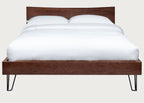 Brunel Bed Wooden Headboard Dark Wood