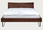 Brunel Bed Wooden Headboard Dark Wood