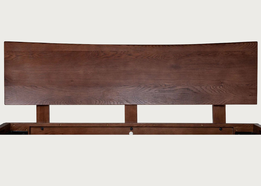 Brunel Bed Wooden Headboard Dark Wood