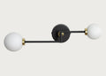 Balance 2 Arm Wall Light Black