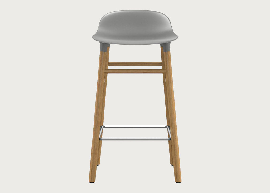 Form Barstool with Plastic Seat