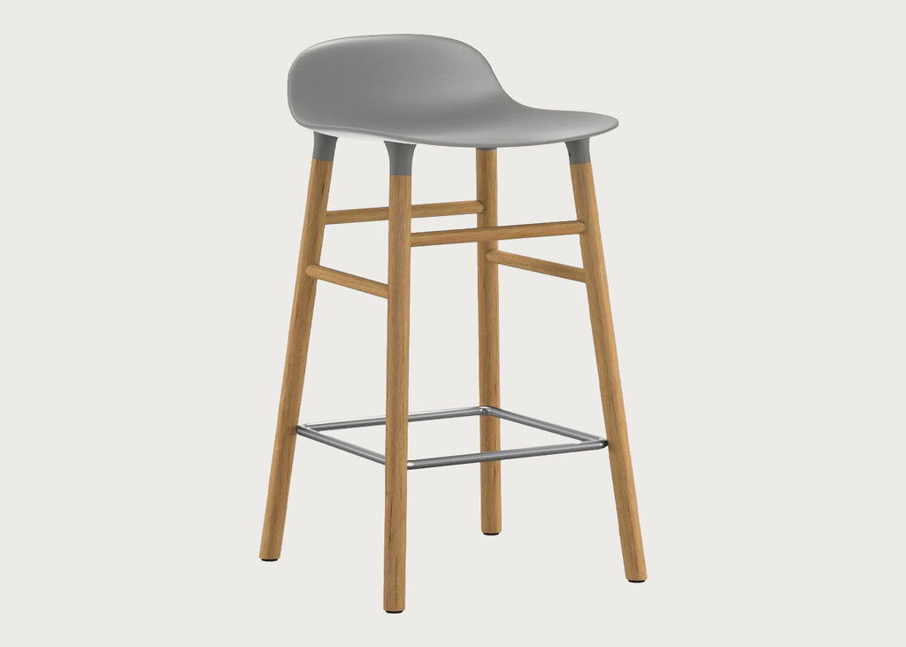 Form Barstool with Plastic Seat