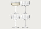 Gio Line Champagne/Cocktail Set of 4 Clear