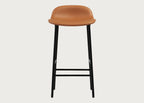 Form Barstool with Leather Seat