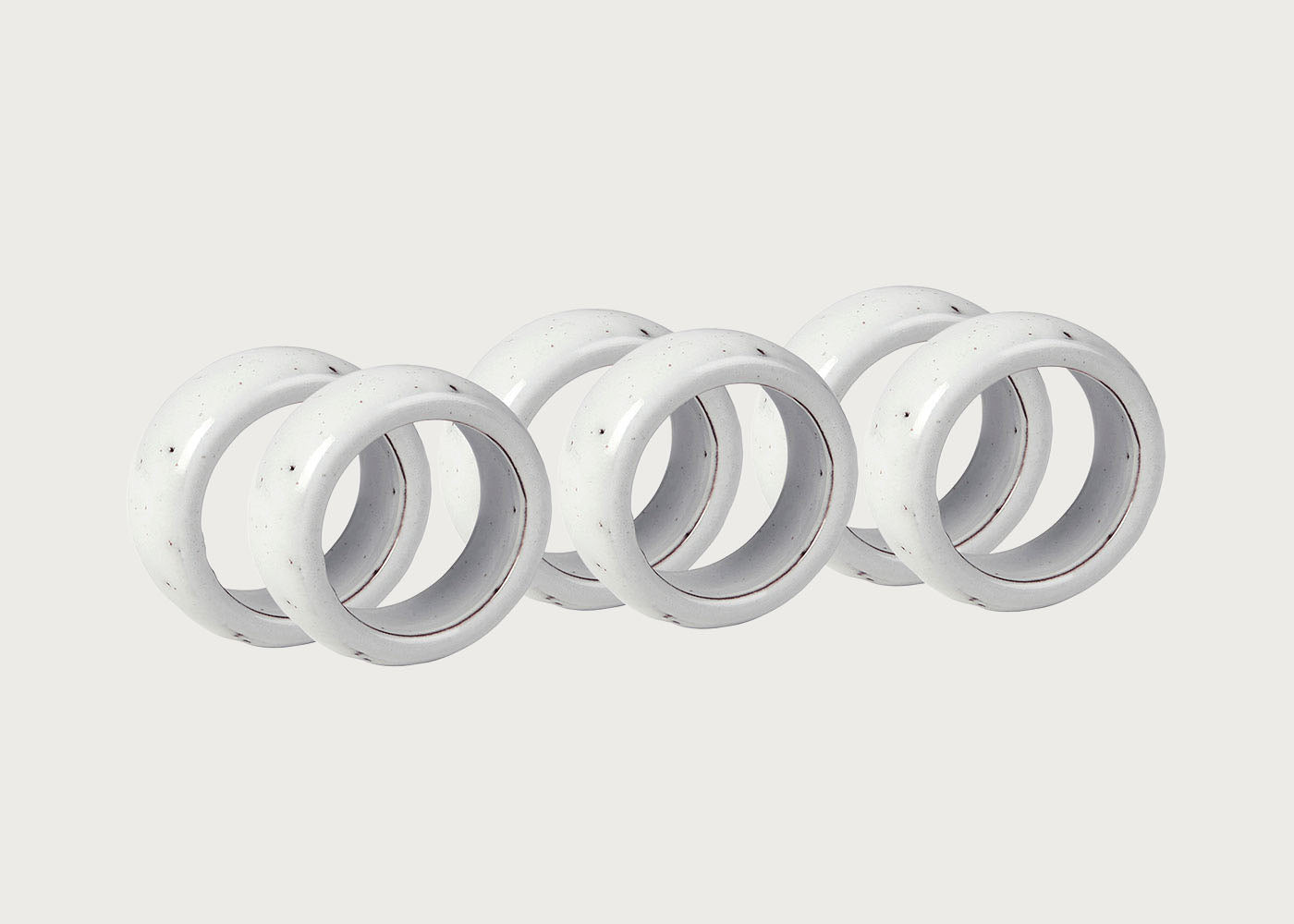 Nordic Sand Napkin Ring Set of 6