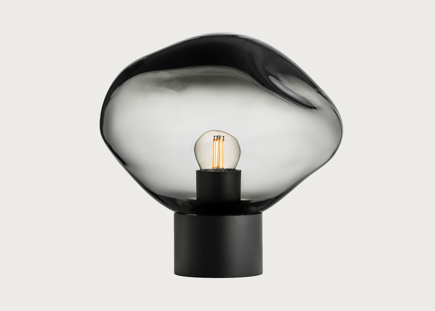 Crystal Stone Table Lamp Grey/Black