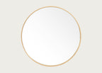Glance Round Wooden Mirror