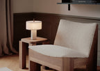 Margin LED Portable Table Lamp Beige