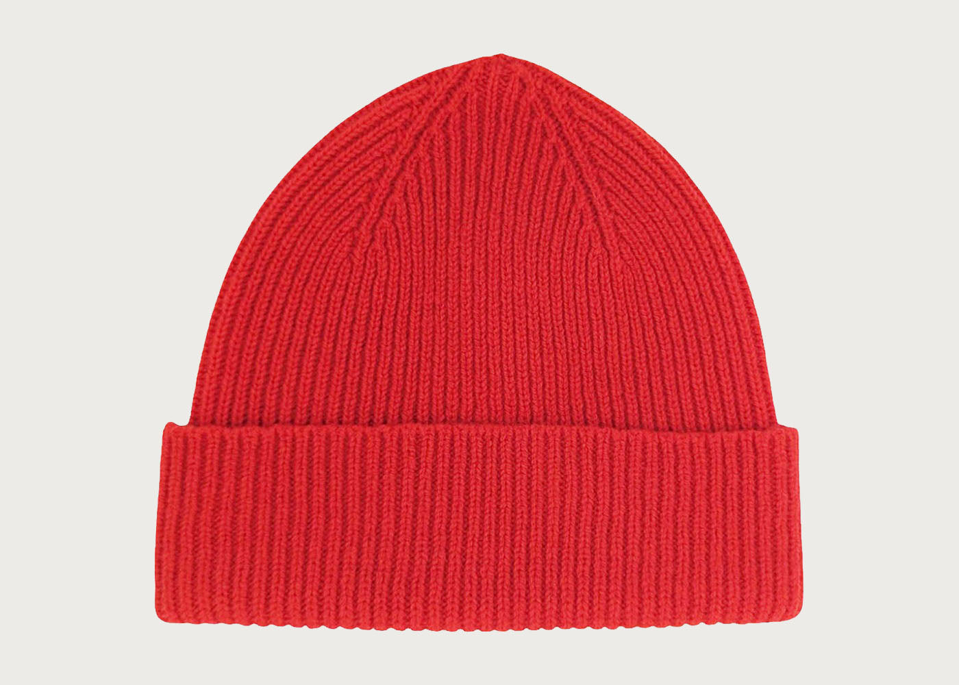Ribbed Lambswool Beanie Hat
