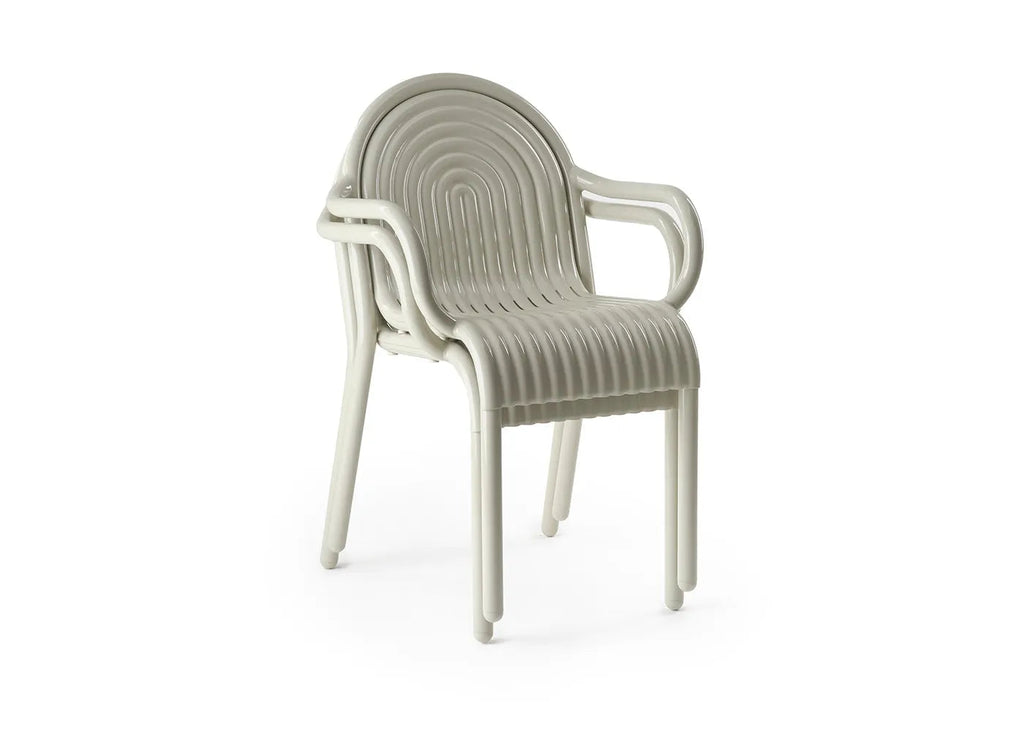 Groove Outdoor Dining Armchair Putty