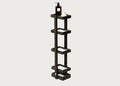 Bathroom Storage Stand Wood and Glass