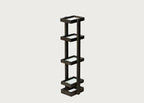 Bathroom Storage Stand Wood and Glass