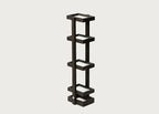 Bathroom Storage Stand Wood and Glass