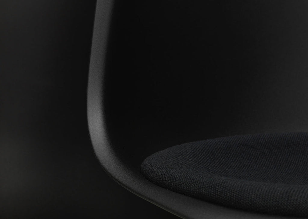 Eames Plastic Side Chair RE DSR Upholstered Seat