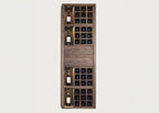 Cru Wine Cabinet Walnut Bottle Grids 2 Drawer 1 Shelf