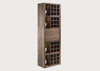 Cru Wine Cabinet Walnut Bottle Grids 2 Drawer 1 Shelf