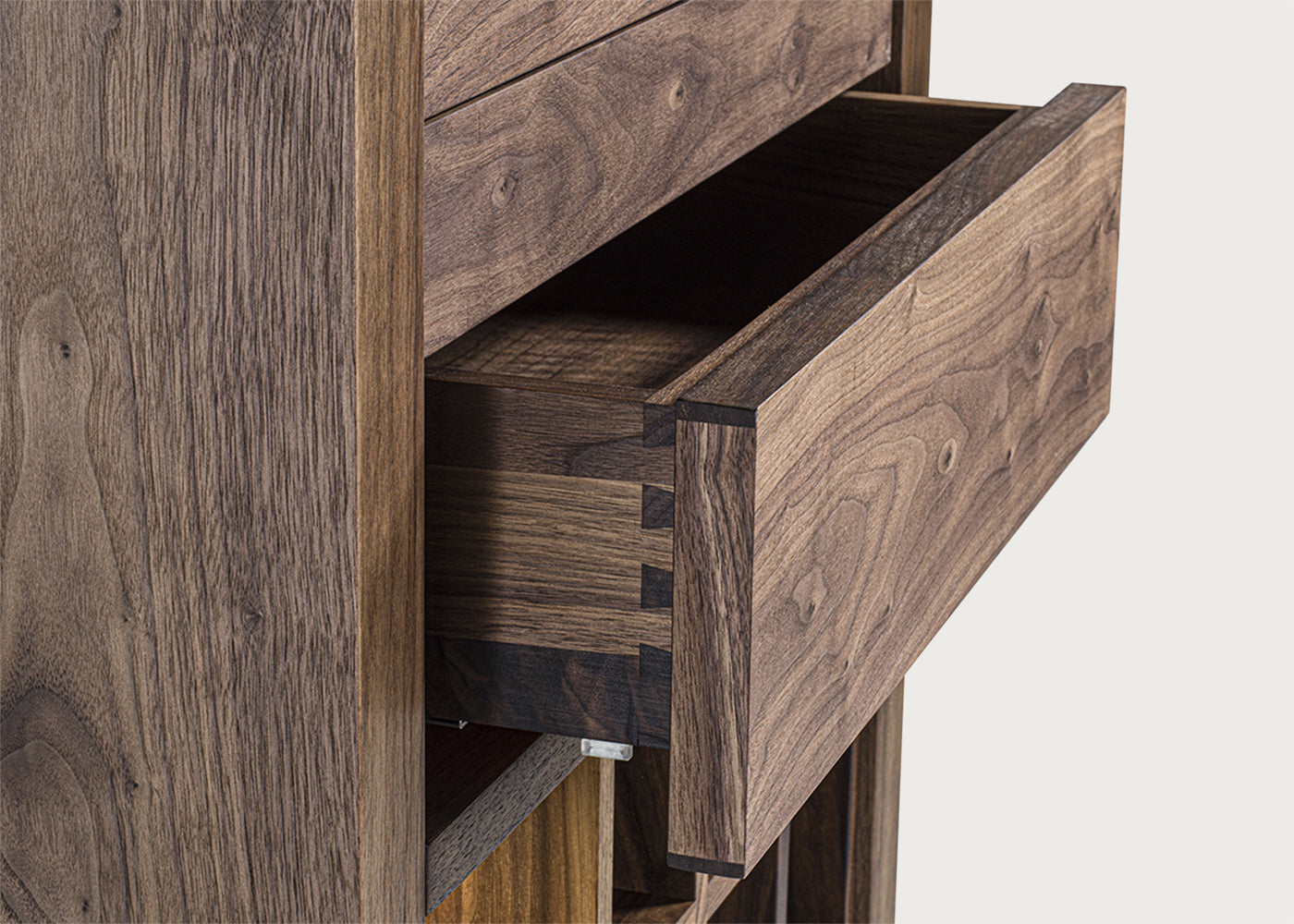 Cru Wine Cabinet Walnut Bottle Grids 2 Drawer 1 Shelf