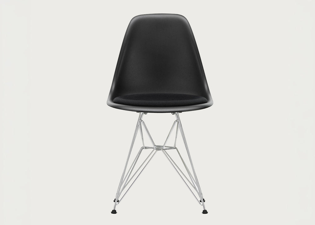 Eames Plastic Side Chair RE DSR Upholstered Seat