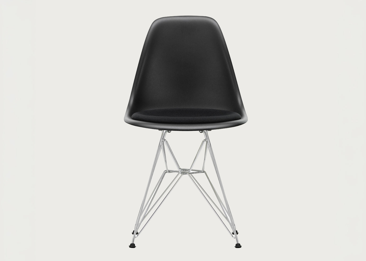 Eames Plastic Side Chair RE DSR Upholstered Seat