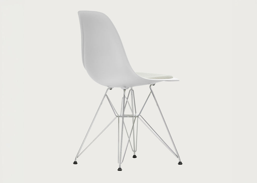 Eames Plastic Side Chair RE DSR Upholstered Seat