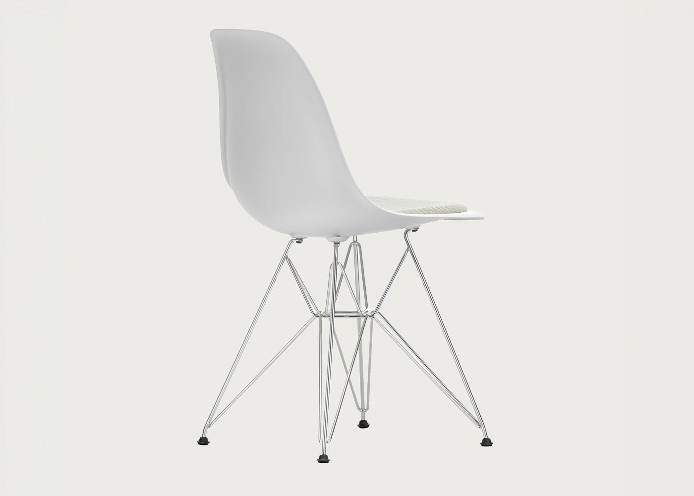Eames Plastic Side Chair RE DSR Upholstered Seat