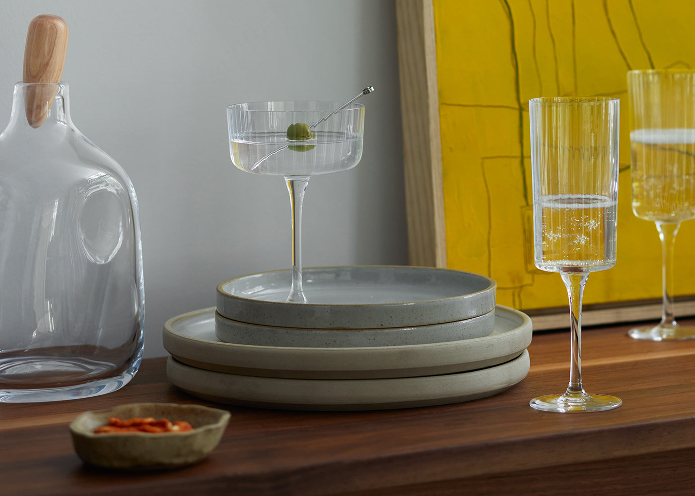 Gio Line Champagne Flute Set of 4 Clear