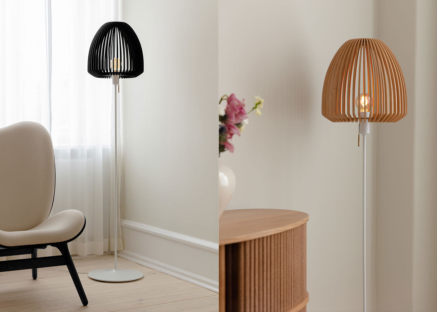 Clava Wood Easyfit Lamp Shade Black