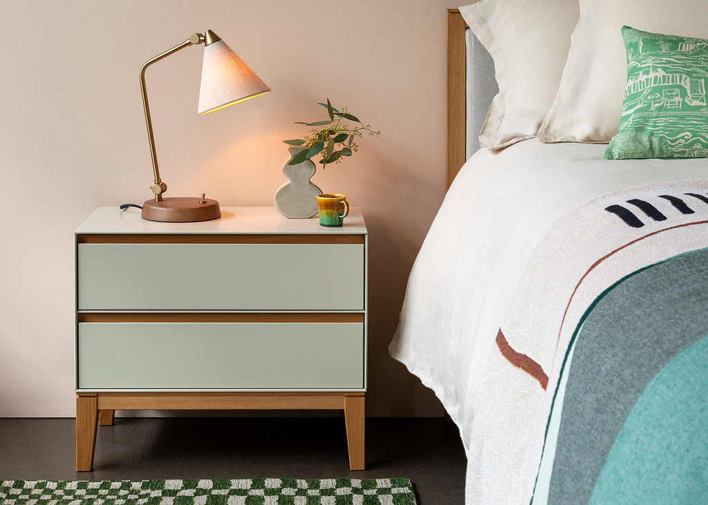Dryden Table Lamp Walnut & Natural