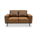 Umber Faux Leather 2 Seater Sofa - Tan