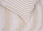Washed Linen Blend Natural Stripe Duvet Cover