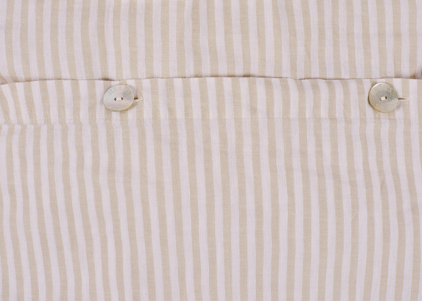 Washed Linen Blend Natural Stripe Duvet Cover