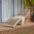 Outlet – Akira Wooden Garden Rope Folding Sun Lounger