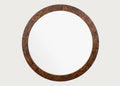 Burl Round Wall Mirror